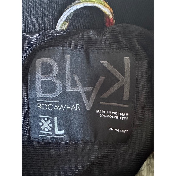 BLV Rocawear Men's Large Floral Camo Bomber Jacket Full Zip Streetwear Colorful - Picture 3 of 9